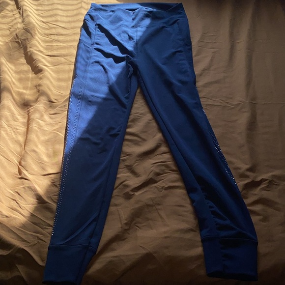 Navy blue bedazzled leggings - Picture 2 of 4